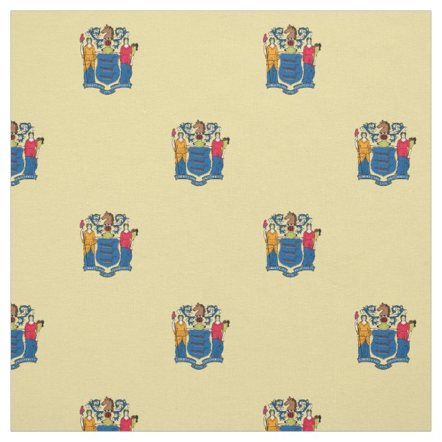 Patriotic New Jersey State Flag Fabric (Swatch)