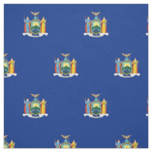 Patriotic New York State Flag Fabric
