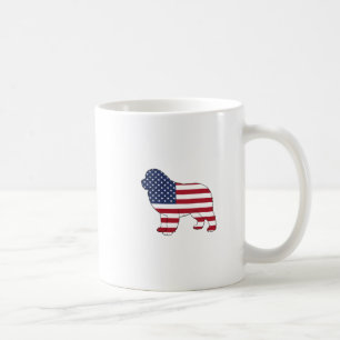 Patriotic Newf Dog USA Flag Design 4th of July Coffee Mug
