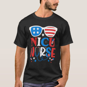 Patriotic Nicu Nurse 4th Of July American Sunglass T-Shirt