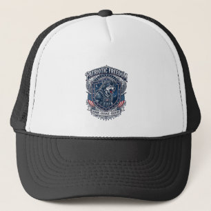 Patriotic Night Mission Patriot Wolf Military Insp Trucker Hat