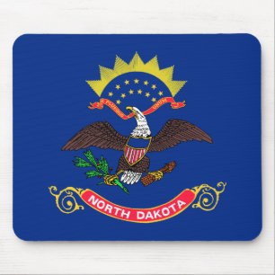 Patriotic North Dakota State Flag Mouse Mat