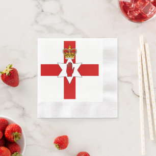 Patriotic North Ireland Napkin, Irish, Ulster Flag Napkin