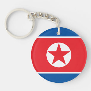 Patriotic North Korea Flag Key Ring