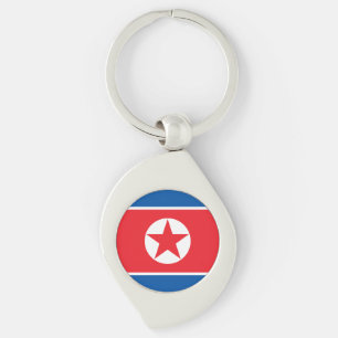 Patriotic North Korea Flag Key Ring