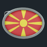 Patriotic North Macedonia Flag Belt Buckle<br><div class="desc">Patriotic flag of North Macedonia.</div>