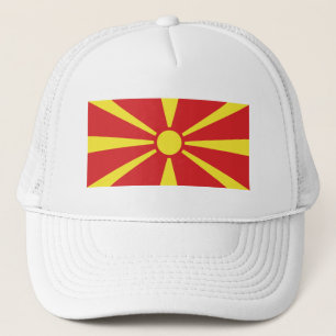 Patriotic North Macedonia Flag Trucker Hat