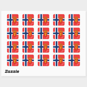 Patriotic Norway & Norwegian flag, holiday /sports Square Sticker