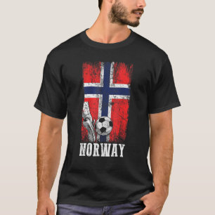 Patriotic Norwegian Soccer Player  Norway Flag Soc T-Shirt