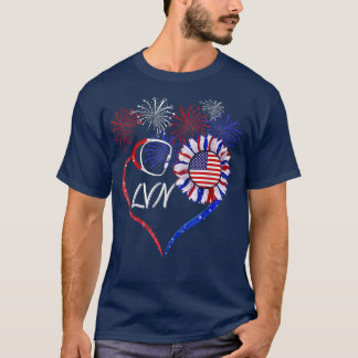 Patriotic Nurse LVN 4th Of July American Flag Sunf T-Shirt
