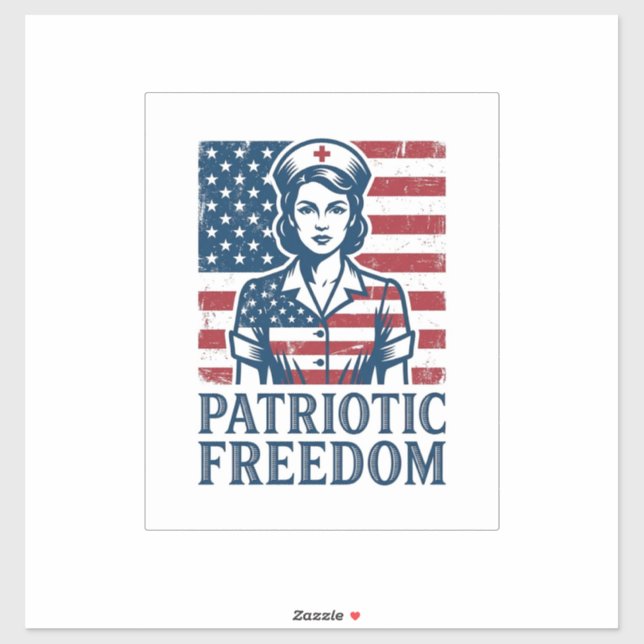 Patriotic Nurse Vector Graphic Tee (Sheet)