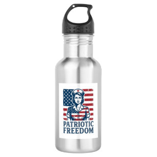 Patriotic Nurse Vector Graphic Tee 532 Ml Water Bottle