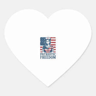 Patriotic Nurse Vector Graphic Tee Heart Sticker