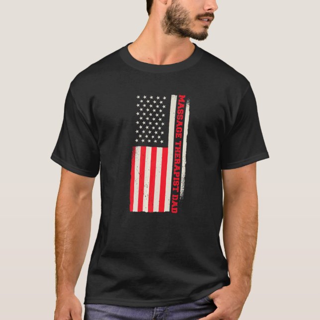 Patriotic Occupational Therapy Massage Therapist D T-Shirt (Front)