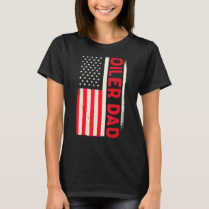 Patriotic Oil Drilling Platform Driller Roughneck T-Shirt