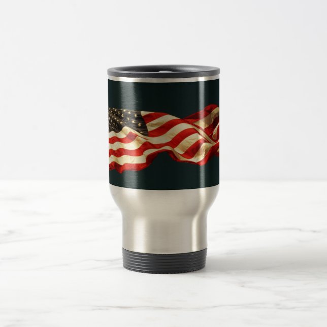 Patriotic Old Glory Travel/Commuter Travel Mug (Center)