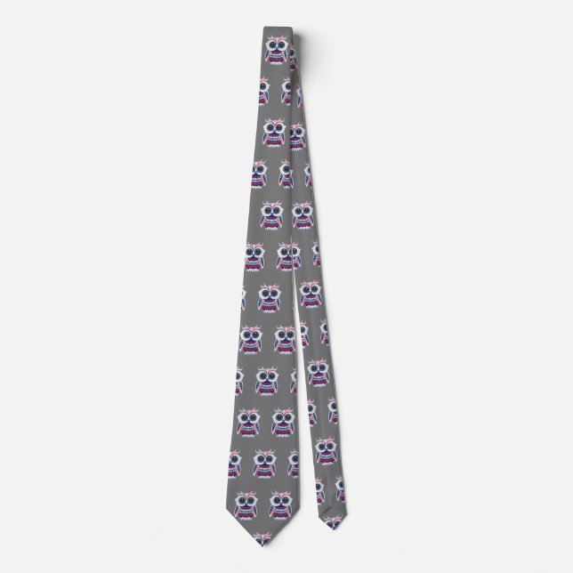 Patriotic Owl Tie (Front)