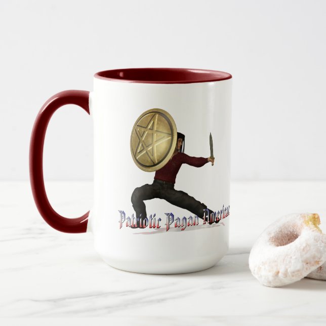 Patriotic Pagan American Mug (With Donut)