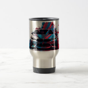 Patriotic Paint Splatter BMW Travel Mug