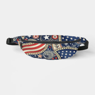 Patriotic Paisley Print Cut Sew Bag