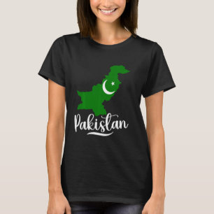 Patriotic Pakistan Map Graphic Vintage Pakistani F T-Shirt