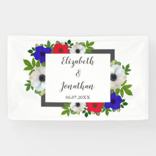 Patriotic Panda Anemone Wedding Banner