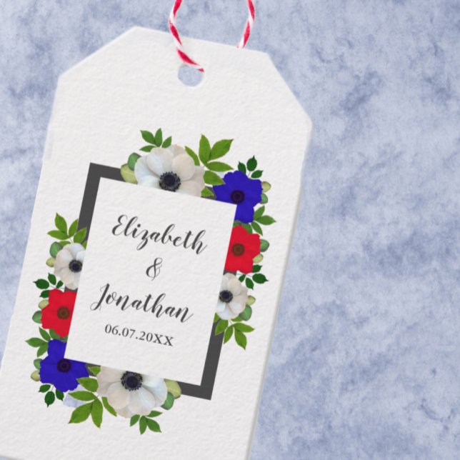 Patriotic Panda Anemone Wedding Gift Tags (Creator Uploaded)