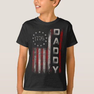 Patriotic Papa Flag Veteran Great Grandpa - T-Shirt
