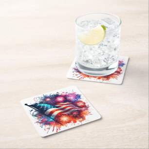 Patriotic Paper Coasters
