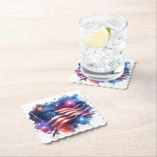 Patriotic Paper Coasters