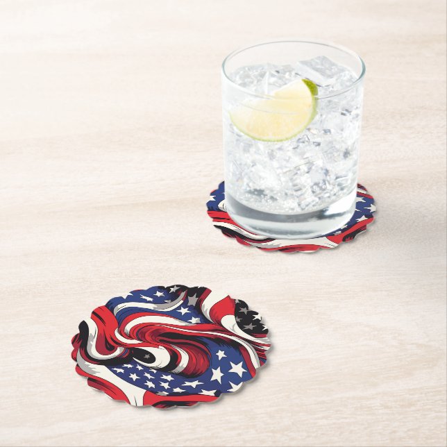 Patriotic Paper Coasters (Insitu)