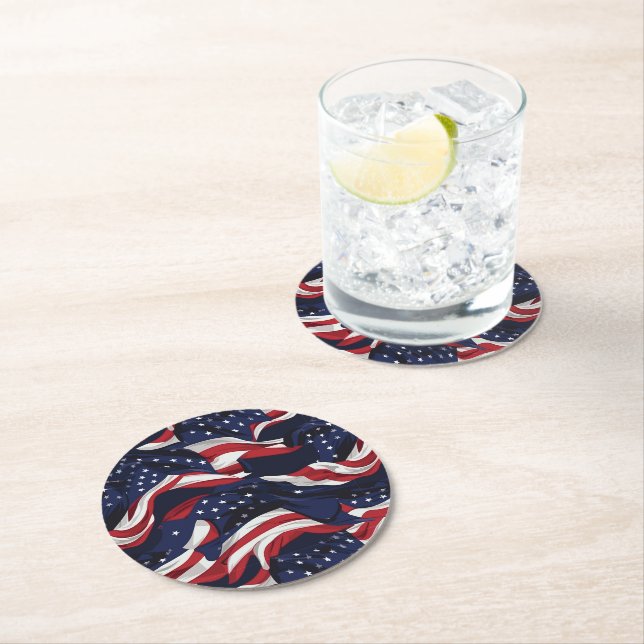 Patriotic Paper Coasters (Insitu)