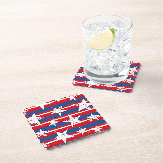 Patriotic Paper Coasters (Insitu)