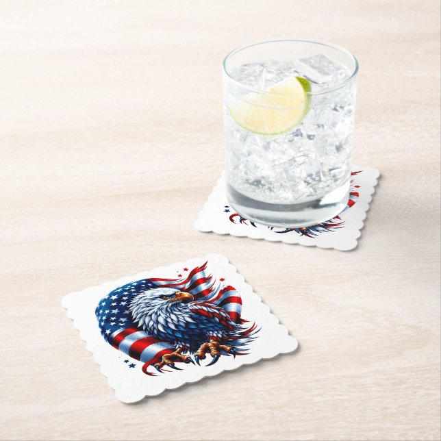 Patriotic Paper Coasters (Insitu)