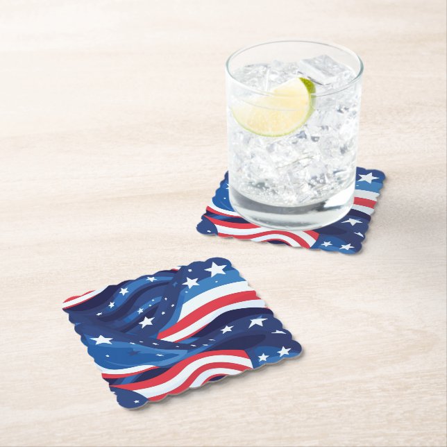 Patriotic Paper Coasters (Insitu)