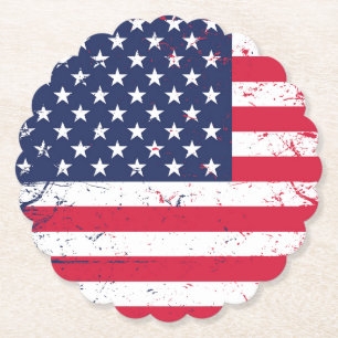 Patriotic Paper Coasters Set