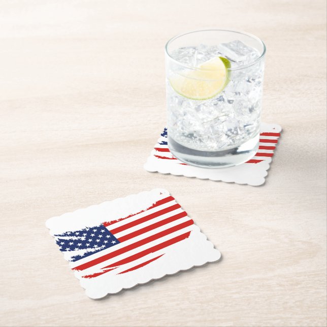 Patriotic Paper Drink Coaster (Insitu)