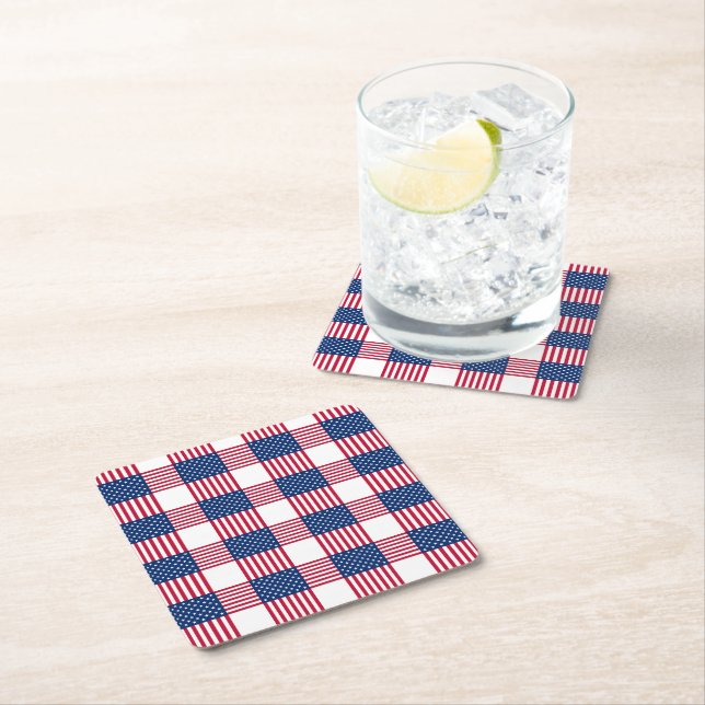 Patriotic Paper Drink Coaster (Insitu)