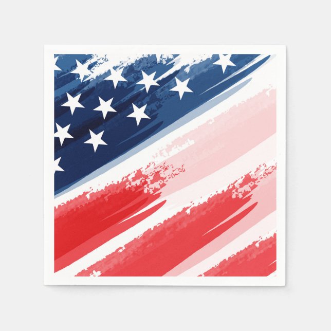 Patriotic Paper Napkins (Front)