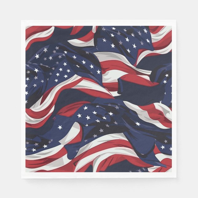 Patriotic Paper Napkins (Front)