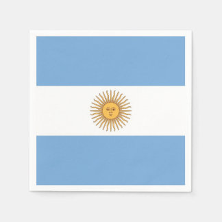 Patriotic paper napkins with flag of Argentina