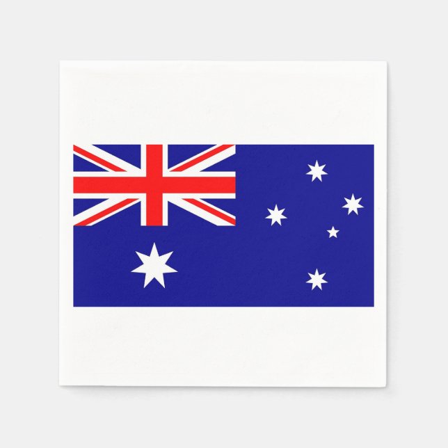 Patriotic paper napkins with flag of Australia (Front)
