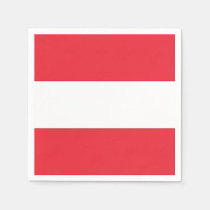 Patriotic paper napkins with flag of Austria