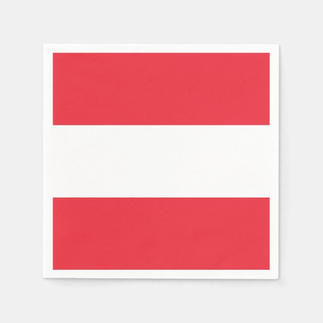 Patriotic paper napkins with flag of Austria (Front)