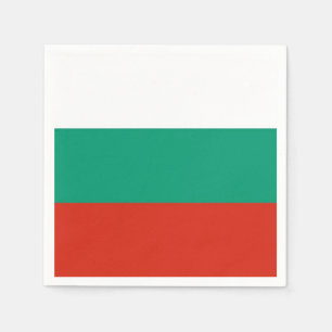 Patriotic paper napkins with flag of Bulgaria