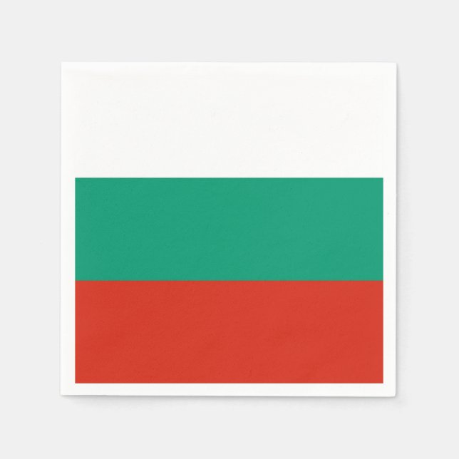 Patriotic paper napkins with flag of Bulgaria (Front)