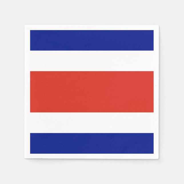 Patriotic paper napkins with flag of Costa Rica (Front)