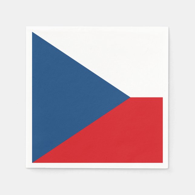 Patriotic paper napkins with flag of Czechia (Front)