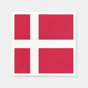 Patriotic paper napkins with flag of Denmark