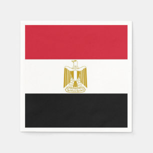 Patriotic paper napkins with flag of Egypt
